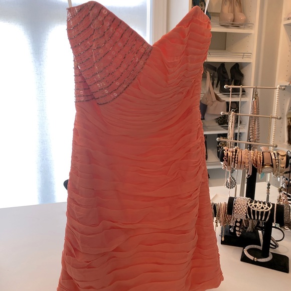 Marciano 100% Silk Connie Dress in Coral pink  🌸 - Picture 2 of 7